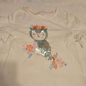 Tommy Bahama Kids' Owl Sequin Tee - Cream